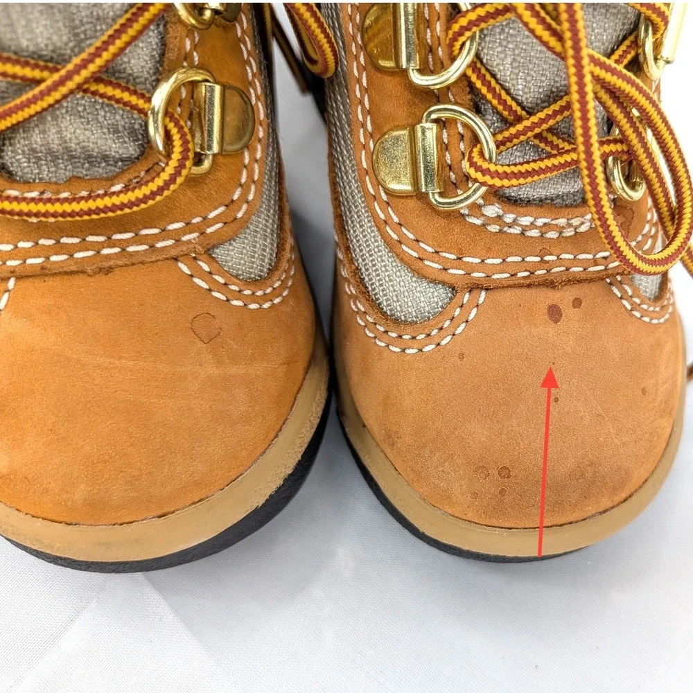 Timberland Toddler Boots Wheat Leather Hiking Lace Up Size‎ 5 Kids